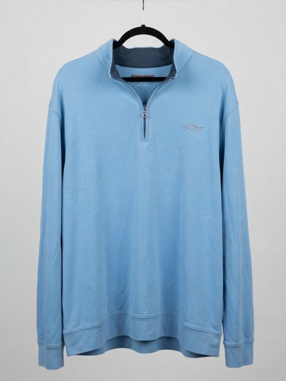 Greg Norman Quarter Zip Performance Golf Pullover Blue XXL 2XL Long Sleeve